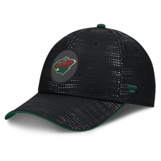 Бейсболка Minnesota Wild Fanatics Black Authentic Pro Rink Debossed Stretch Fit