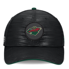 Бейсболка Minnesota Wild Fanatics Black Authentic Pro Rink Debossed Stretch Fit