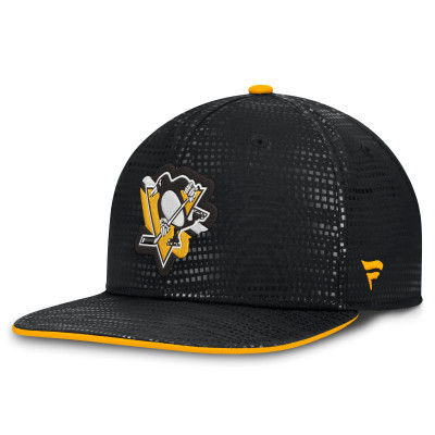 Бейсболка Pittsburgh Penguins Fanatics Black Authentic Pro Rink Square Visor