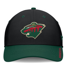 Бейсболка Minnesota Wild Fanatics Black/Green Authentic Pro Rink Stretch Бейсболка Minnesota Wild Fanatics Black/Green Authentic Pro Rink Stretch