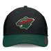 Бейсболка Minnesota Wild Fanatics Black/Green Authentic Pro Rink Stretch