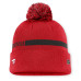Женская джерси New Devils Fanatics Red Authentic Pro Rink Cuffed Knit Hat with Pom