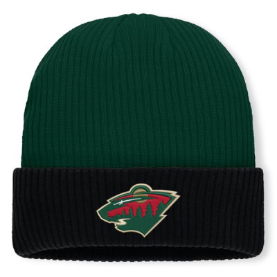 Шапка Minnesota Wild Fanatics Green Authentic Pro Rink