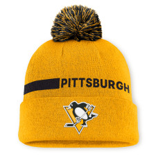 Шапка с помпоном Pittsburgh Penguins Fanatics Gold Authentic Pro Rink Cuffed Шапка с помпоном Pittsburgh Penguins Fanatics Gold Authentic Pro Rink Cuffed