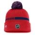 Шапка с помпоном New York Rangers Fanatics Red Authentic Pro Rink Cuffed