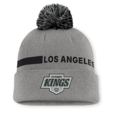 Шапка с помпоном Los Angeles Kings Fanatics Gray Authentic Pro Rink Cuffed Шапка с помпоном Los Angeles Kings Fanatics Gray Authentic Pro Rink Cuffed
