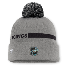 Шапка с помпоном Los Angeles Kings Fanatics Gray Authentic Pro Rink Cuffed Шапка с помпоном Los Angeles Kings Fanatics Gray Authentic Pro Rink Cuffed