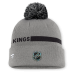 Шапка с помпоном Los Angeles Kings Fanatics Gray Authentic Pro Rink Cuffed