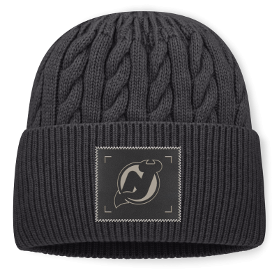 Джерси New Devils Fanatics Charcoal Road Phantom Oversized Cuffed Knit Hat