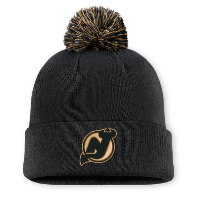 Джерси New Devils Fanatics Black Military Appreciation Authentic Pro Cuffed Knit Hat with Pom