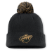 Шапка с помпоном Minnesota Wild Fanatics Black Military Appreciation Authentic Pro Cuffed