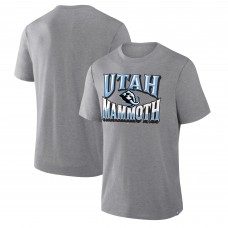 Utah Mammoth Fanatics Heather Gray Tribute Tri-Blend T-Shirt