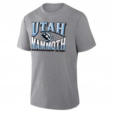 Utah Mammoth Fanatics Heather Gray Tribute Tri-Blend T-Shirt