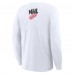 Detroit Red Wings Fanatics White Star Helmet Legacy Long Sleeve T-Shirt