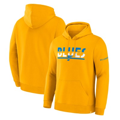 St. Louis Blues Fanatics Gold Half Wall Legacy Hoodie