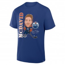 Edmonton Oilers Connor McDavid Fanatics Royal Caricature Player T-Shirt Edmonton Oilers Connor McDavid Fanatics Royal Caricature Player T-Shirt