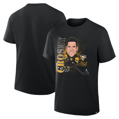 Футболка Pittsburgh Penguins Sidney Crosby Fanatics Black Caricature Player
