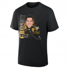Футболка Pittsburgh Penguins Sidney Crosby Fanatics Black Caricature Player