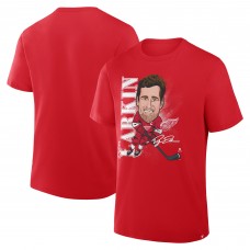 Detroit Red Wings Dylan Larkin Fanatics Red Caricature Player T-Shirt