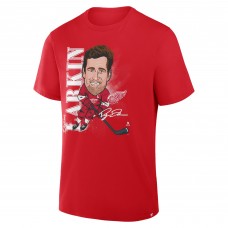 Detroit Red Wings Dylan Larkin Fanatics Red Caricature Player T-Shirt