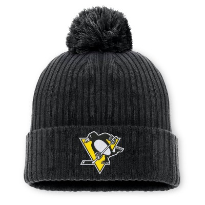 Шапка с помпоном Pittsburgh Penguins Fanatics Black 2025 NHL Global Series Sweden