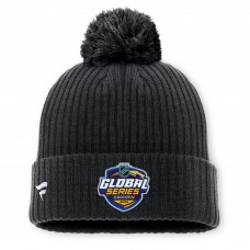 Шапка с помпоном Pittsburgh Penguins Fanatics Black 2025 NHL Global Series Sweden