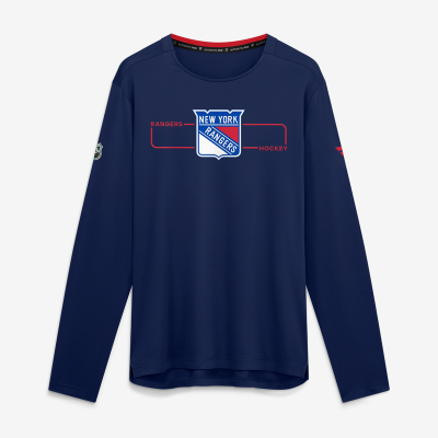 Футболка с длинным рукавом New York Rangers Fanatics Navy Authentic Pro Rink Tech