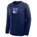 Футболка с длинным рукавом New York Rangers Fanatics Navy Authentic Pro Rink Tech