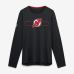 Футболка с длинным рукавом New Jersey Devils Fanatics Black Authentic Pro Rink Tech Футболка с длинным рукавом New Jersey Devils Fanatics Black Authentic Pro Rink Tech