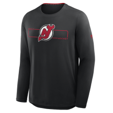 Футболка с длинным рукавом New Jersey Devils Fanatics Black Authentic Pro Rink Tech Футболка с длинным рукавом New Jersey Devils Fanatics Black Authentic Pro Rink Tech