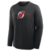 Футболка с длинным рукавом New Jersey Devils Fanatics Black Authentic Pro Rink Tech