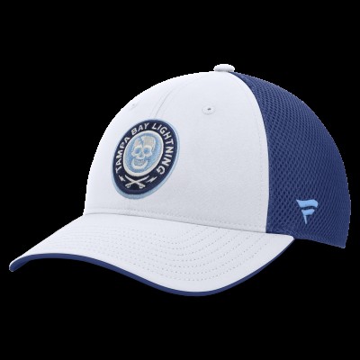 Бейсболка Tampa Bay Lightning Fanatics White/Blue 2026 NHL Stadium Series Authentic Pro