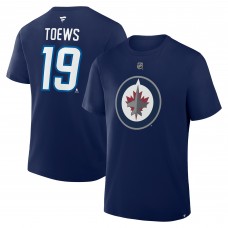 Winnipeg Jets Jonathan Toews Fanatics Navy Authentic Stack Name & Number T-Shirt
