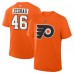 Philadelphia Flyers Trevor Zegras Fanatics Orange Authentic Stack Name & Number T-Shirt