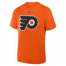 Philadelphia Flyers Trevor Zegras Fanatics Orange Authentic Stack Name & Number T-Shirt