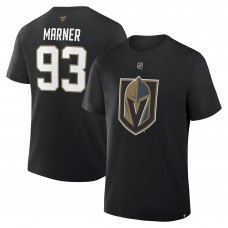 Футболка Vegas Golden Knights Mitch Marner Fanatics Black Authentic Stack Name & Number