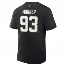 Футболка Vegas Golden Knights Mitch Marner Fanatics Black Authentic Stack Name & Number