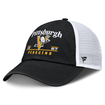 Бейсболка Pittsburgh Penguins Fanatics Black Fundamental Underline Trucker
