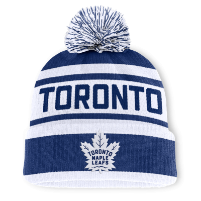 Шапка с помпоном Toronto Maple Leafs Fanatics Fundamental Cuffed - Blue/White