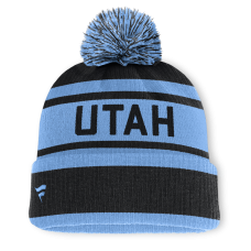 Шапка с помпоном Utah Mammoth Fanatics Black/Light Blue Fundamental Cuffed Шапка с помпоном Utah Mammoth Fanatics Black/Light Blue Fundamental Cuffed