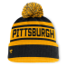 Шапка с помпоном Pittsburgh Penguins Fanatics Black/Gold Fundamental Cuffed