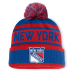 Шапка с помпоном New York Rangers Fanatics Blue/Red Fundamental Cuffed