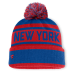Шапка с помпоном New York Rangers Fanatics Blue/Red Fundamental Cuffed