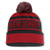 Джерси New Devils Fanatics Red/Black Fundamental Cuffed Knit Hat with Pom