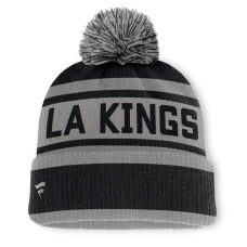 Шапка с помпоном Los Angeles Kings Fanatics Black/Silver Fundamental Cuffed Шапка с помпоном Los Angeles Kings Fanatics Black/Silver Fundamental Cuffed