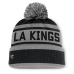 Шапка с помпоном Los Angeles Kings Fanatics Black/Silver Fundamental Cuffed