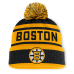 Шапка с помпоном Boston Bruins Fanatics Black/Gold Fundamental Cuffed Шапка с помпоном Boston Bruins Fanatics Black/Gold Fundamental Cuffed