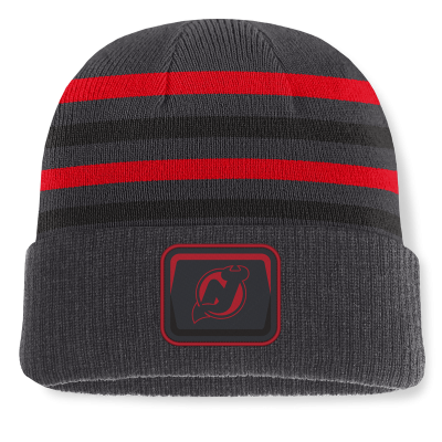 Джерси New Devils Fanatics Black Knurly Stripe Cuffed Knit Hat