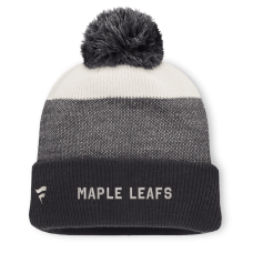 Шапка с помпоном Toronto Maple Leafs Fanatics Monochrome Cuffed - Black/Light Beige