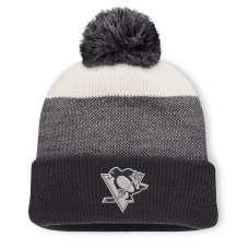 Шапка с помпоном Pittsburgh Penguins Fanatics Black/Light Beige Monochrome Cuffed Шапка с помпоном Pittsburgh Penguins Fanatics Black/Light Beige Monochrome Cuffed